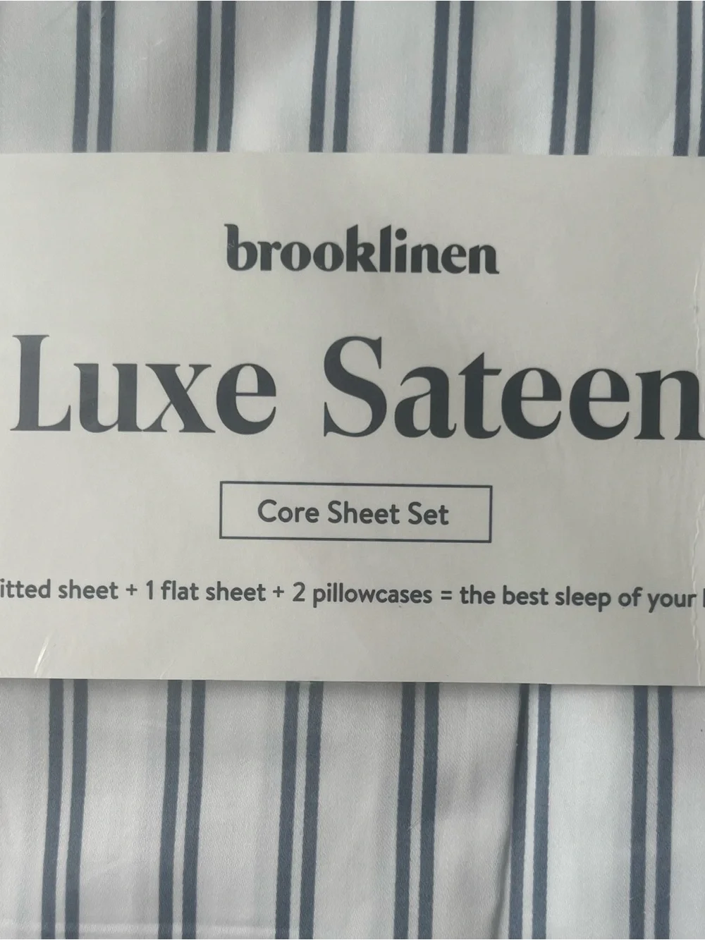 Brooklinen Core Sheet SetStriped Blue and White Full